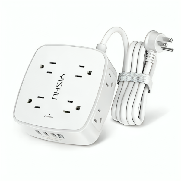 6 Ft Surge Protector Power Strip - 8 Widely Outlets with 4 USB Ports