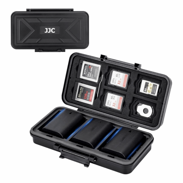 JJC Multi-Function Camera Battery Memory Card Storage Case