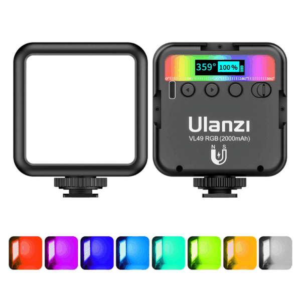 ULANZI VL49 RGB Video Lights, LED Camera Light 360° Full Color