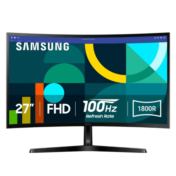 Samsung 27" Essential S3 (S36GD) Series FHD 1800R Curved Computer Monitor