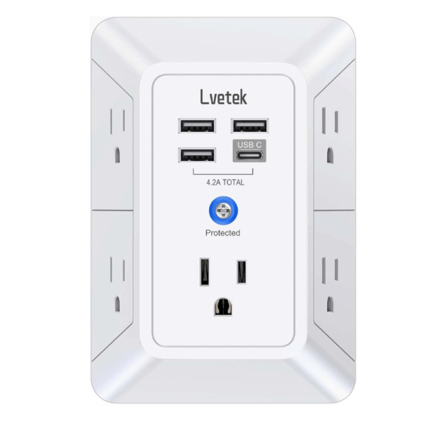 5 Outlet Extender Multi Plug Wall Outlets