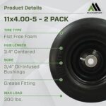 MARASTAR 00232-2PK Universal Fit Flat-Free 11x4.00-5 Tire - Image 3