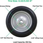 Marathon 4.10/3.50-4" Flat Free, Hand Truck - Image 2