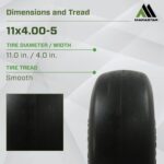 MARASTAR 00232-2PK Universal Fit Flat-Free 11x4.00-5 Tire - Image 2