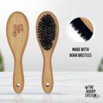 The Buddy System Cat Brush with Boar Bristle & Wooden Handle - Image 2