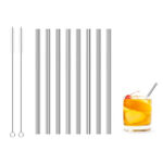 Short Metal Straws for Cocktails,Small Reusable Straws for Kids