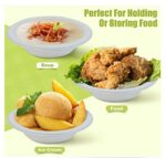 Super Rigid Disposable Paper Bowls Sugercane Biodegradable and Compostable White (340ml 50 Pack) - Image 3