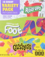 Fruit Roll-Ups, Fruit by the Foot, Gushers, Snacks Variety Pack, 16 ct - Image 2