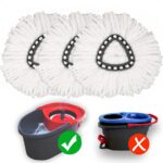 Mop Replace Head [ 3 Pack ] Mop Refills Compatible with Triangle Spin Mop