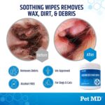 Pet MD Cat and Dog Ear Cleaner Wipes - Image 2