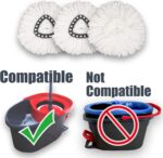 Mop Replace Head [ 3 Pack ] Mop Refills Compatible with Triangle Spin Mop - Image 2